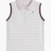Polo elástico sin mangas a rayas para niños Polo elástico sin mangas a rayas para niños