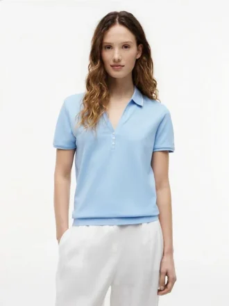 Polo Henley de piqué ligero
