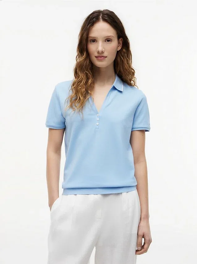 Polo Henley de piqué ligero Polo Henley de piqué ligero