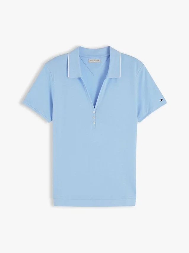 Polo Henley de piqué ligero Polo Henley de piqué ligero