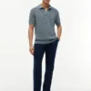 Polo holgado jaspeado de New York Label Polo holgado jaspeado de New York Label