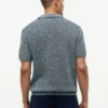 Polo holgado jaspeado de New York Label Polo holgado jaspeado de New York Label