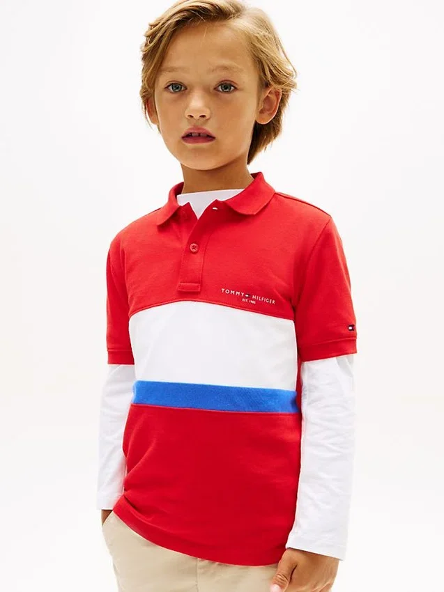 Polo infantil con bloques de color Polo infantil con bloques de color