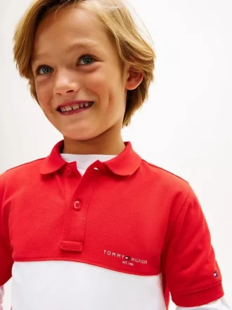 Polo infantil con bloques de color