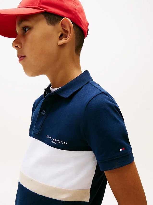 Polo infantil con bloques de color Polo infantil con bloques de color
