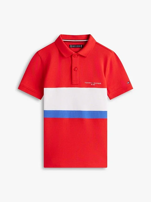 Polo infantil con bloques de color Polo infantil con bloques de color