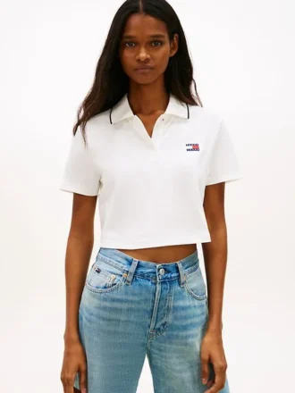 Polo Tommy Jeans de corte recto y largo corto