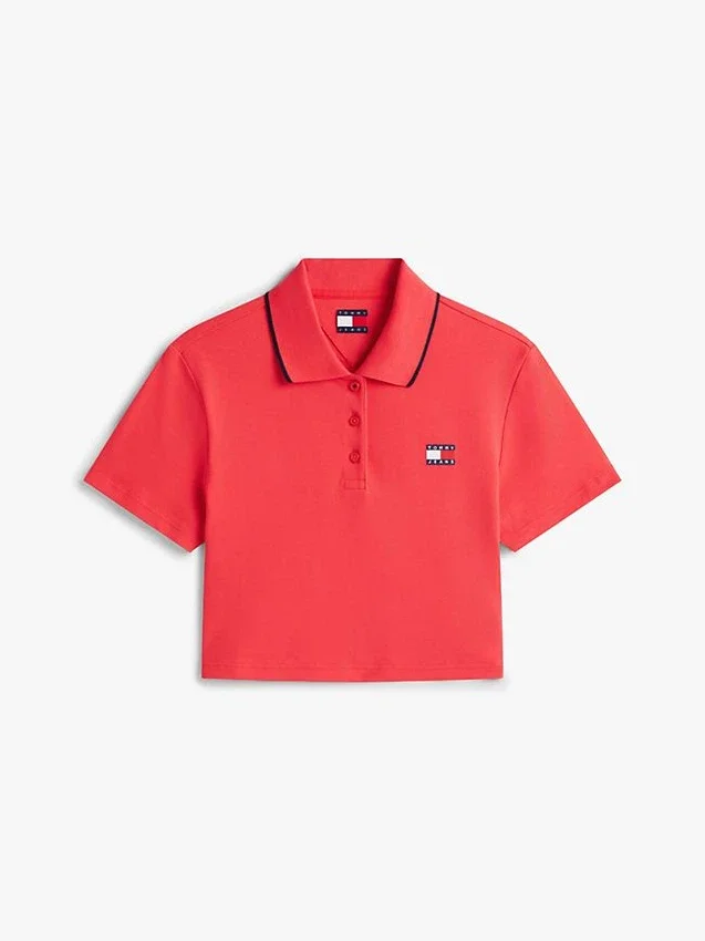 Polo Tommy Jeans de corte recto y largo corto Polo Tommy Jeans de corte recto y largo corto