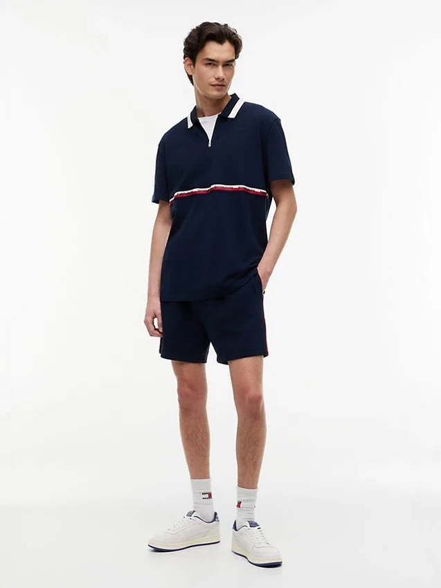 Polo Tommy Jeans Relaxed con cremallera de un cuarto Polo Tommy Jeans Relaxed con cremallera de un cuarto