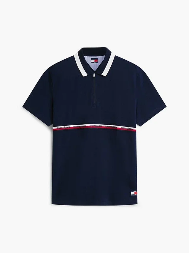 Polo Tommy Jeans Relaxed con cremallera de un cuarto Polo Tommy Jeans Relaxed con cremallera de un cuarto