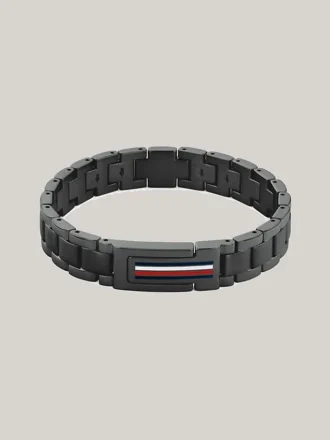 Pulsera de acero inoxidable con rayas de bandera