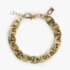 Pulsera de cadena con eslabones marineros chapada en oro