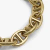 Pulsera de cadena con eslabones marineros chapada en oro
