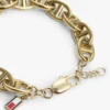 Pulsera de cadena con eslabones marineros chapada en oro