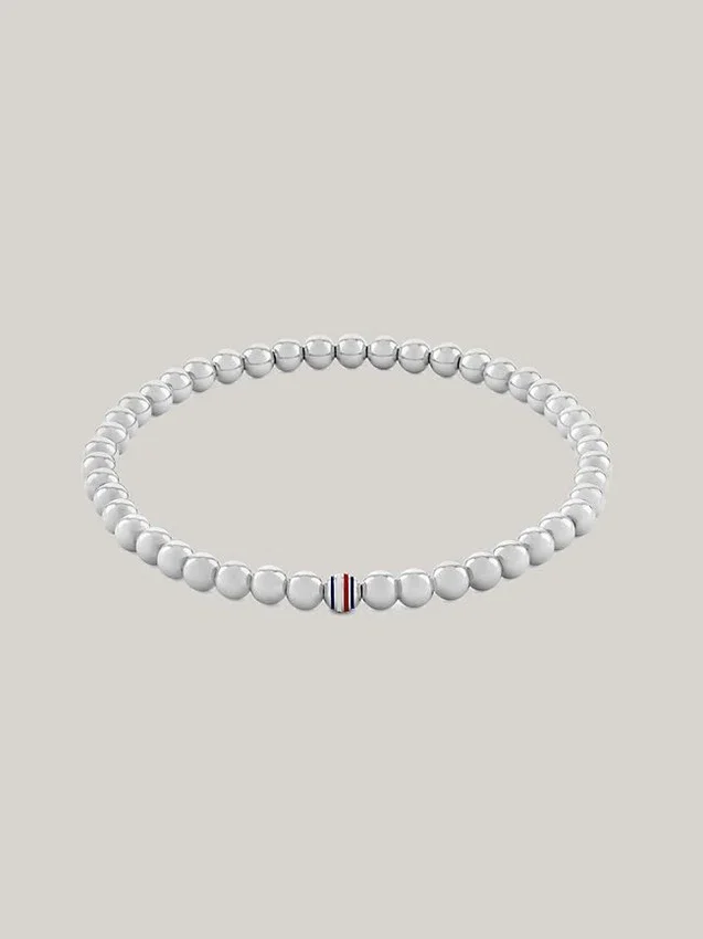 Pulsera de cuentas metálicas a rayas Pulsera de cuentas metálicas a rayas