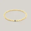 Pulsera de cuentas metálicas a rayas Pulsera de cuentas metálicas a rayas