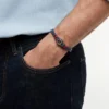 Pulsera de cuero trenzado de estilo náutico Pulsera de cuero trenzado de estilo náutico