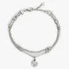Pulsera de doble vuelta con charm de corazón Pulsera de doble vuelta con charm de corazón
