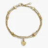 Pulsera de doble vuelta con charm de corazón Pulsera de doble vuelta con charm de corazón