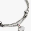Pulsera de doble vuelta con charm de corazón Pulsera de doble vuelta con charm de corazón
