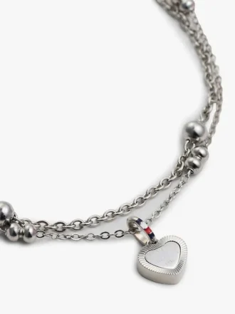 Pulsera de doble vuelta con charm de corazón