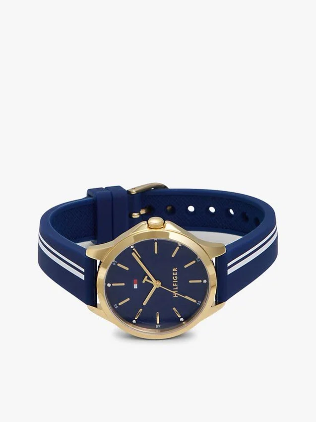 Reloj con correa de rayas emblemáticas de 34 mm Reloj con correa de rayas emblemáticas de 34 mm