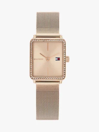 Reloj con esfera cuadrada y detalles de cristal de 21,3 mm Reloj con esfera cuadrada y detalles de cristal de 21,3 mm