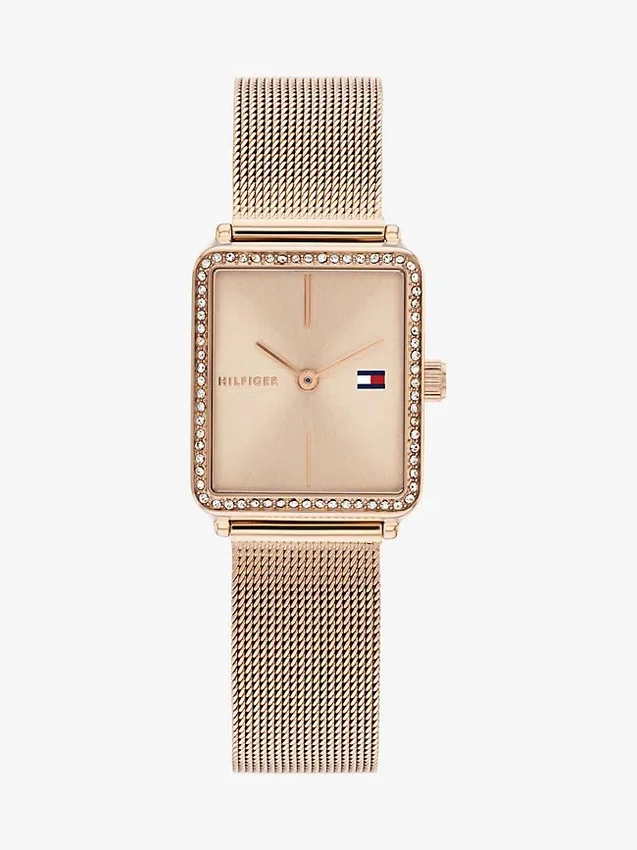 Reloj con esfera cuadrada y detalles de cristal de 21,3 mm Reloj con esfera cuadrada y detalles de cristal de 21,3 mm