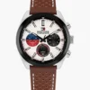 Reloj cronógrafo con correa de piel de 40 mm