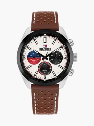 Reloj cronógrafo con correa de piel de 40 mm