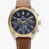 Reloj cronógrafo con correa de piel de 40 mm