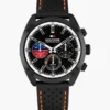 Reloj cronógrafo con correa de piel de 40 mm