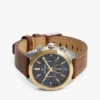 Reloj cronógrafo con correa de piel de 40 mm