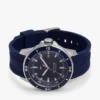 Reloj cronógrafo de 43 mm con correa de silicona