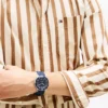 Reloj cronógrafo de 43 mm con correa de silicona