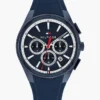 Reloj de doble huso horario con correa de silicona de 43 mm