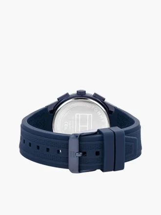 Reloj de doble huso horario con correa de silicona de 43 mm