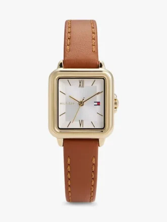 Reloj de vestir con correa de piel de 24 mm