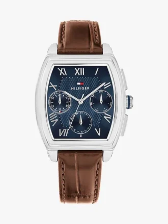 Reloj multifunción con correa de cuero de 36 mm
