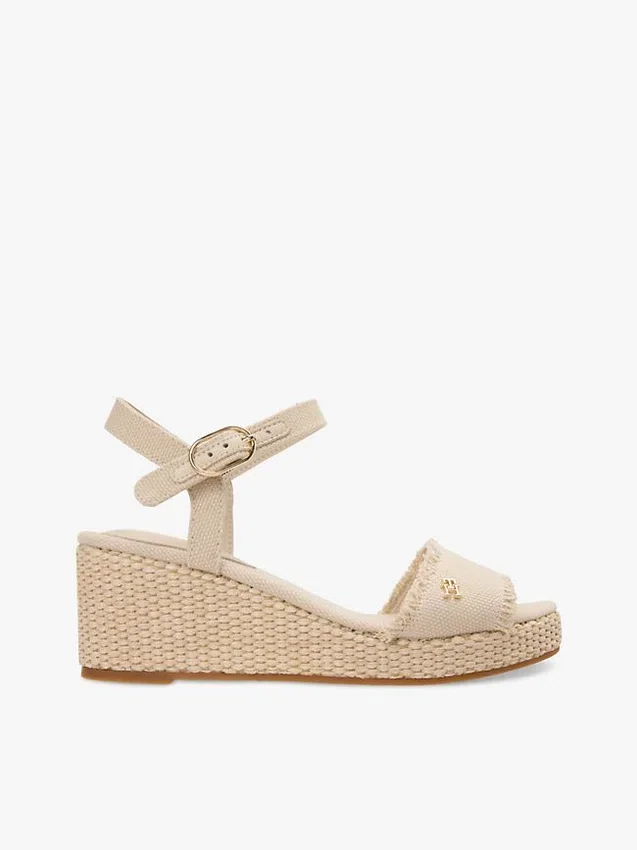 Sandalias de cuña con espadrilla tejida Sandalias de cuña con espadrilla tejida