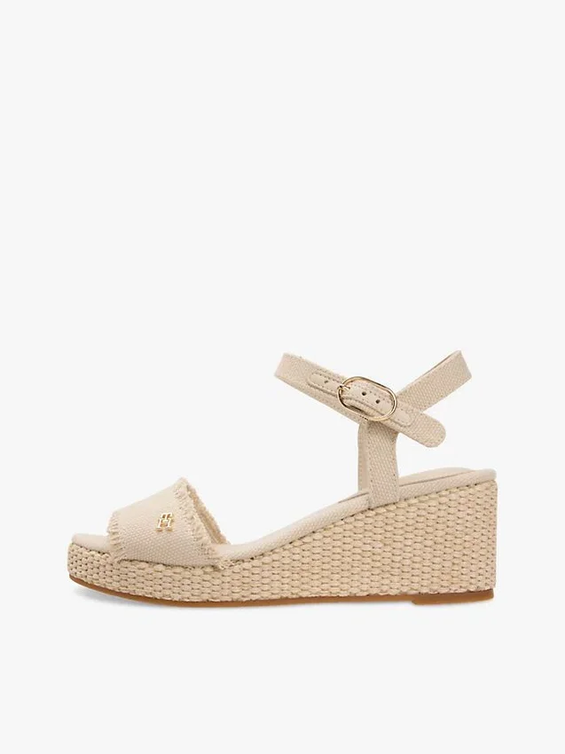 Sandalias de cuña con espadrilla tejida Sandalias de cuña con espadrilla tejida