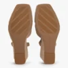 Sandalias de cuña de ante con tiras cruzadas Sandalias de cuña de ante con tiras cruzadas