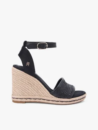 Sandalias de cuña de rafia