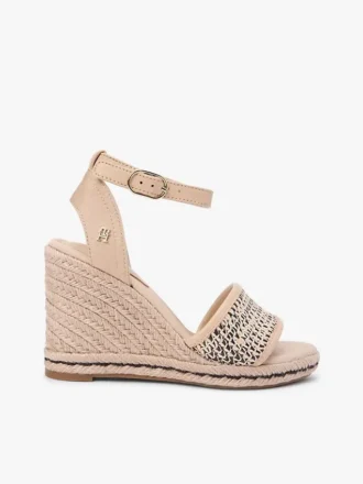 Sandalias de cuña de rafia