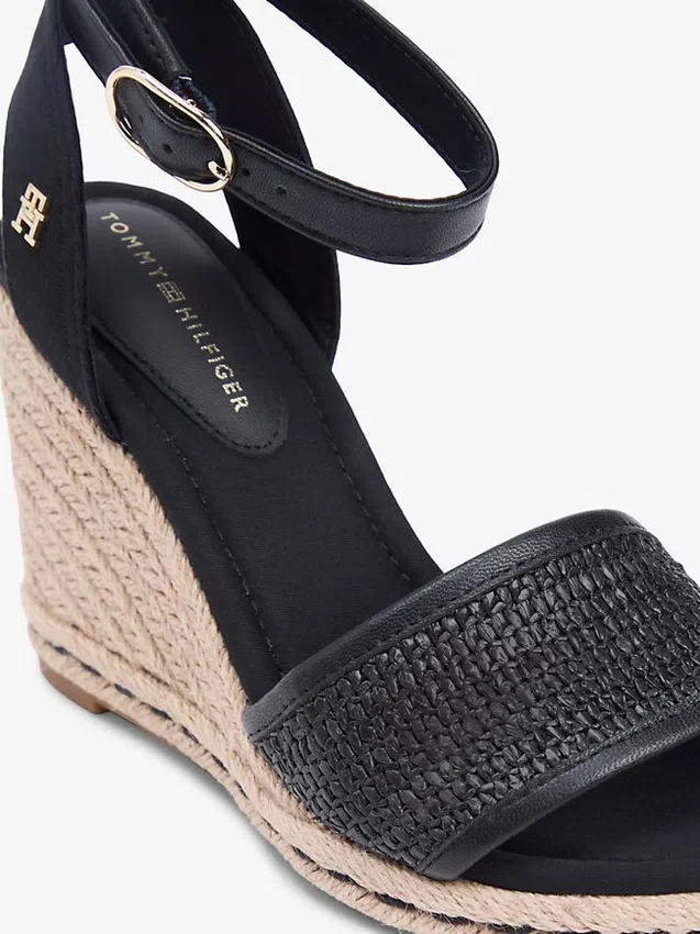 Sandalias de cuña de rafia Sandalias de cuña de rafia