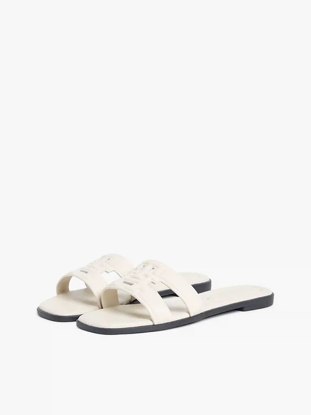 Sandalias de cuero con TH Monogram Sandalias de cuero con TH Monogram