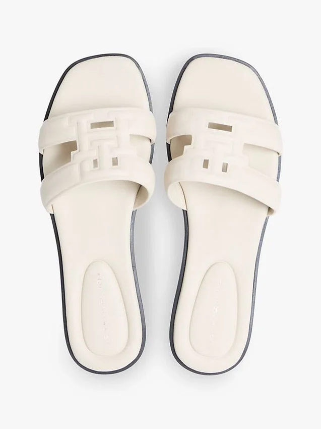 Sandalias de cuero con TH Monogram Sandalias de cuero con TH Monogram