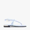 Sandalias de piel con detalles metalizados