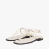 Sandalias de piel con detalles metalizados Sandalias de piel con detalles metalizados