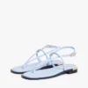 Sandalias de piel con detalles metalizados